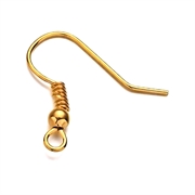 Ørekroge. Guldfarvet. 19 mm. Ca. 50 stk./25 par